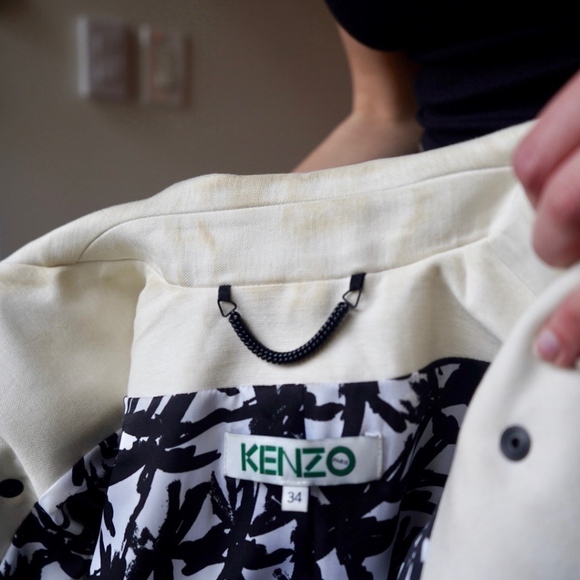 White Moto Jacket by Kenzo - Picture 4 of 4